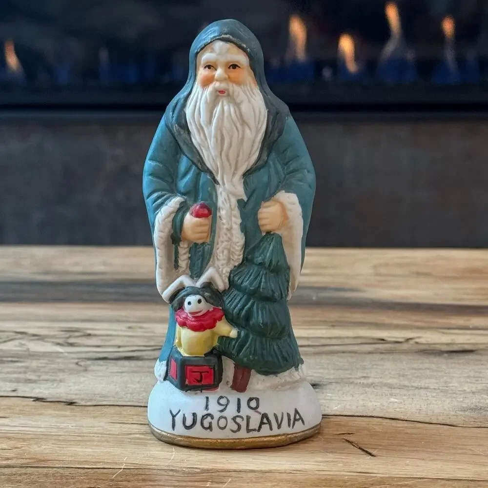 Vintage Santas Around The World Figurine Lot of 3 Belgium Hungary Yugoslavia 5”